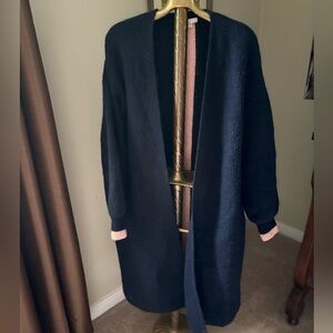 Boden Navy Blue Open Front Cardigan Sweater